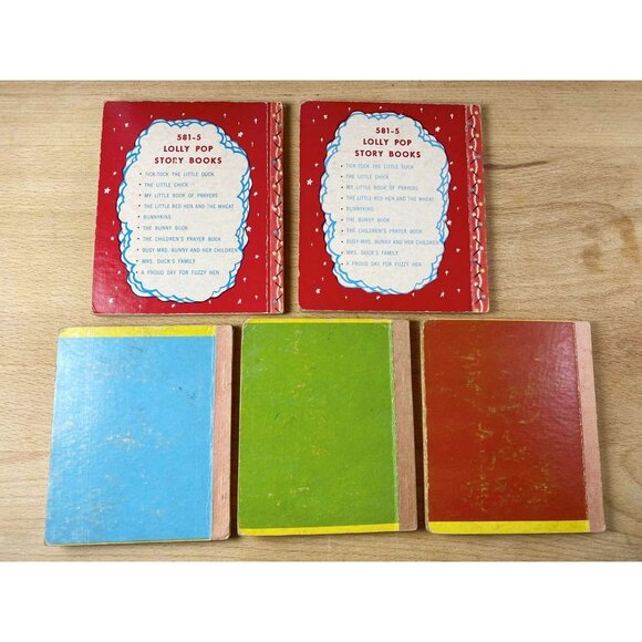 Vintage Lolly Pop Childrens Story Book Set Of 5 Hardbacks - Picture 2 of 3
